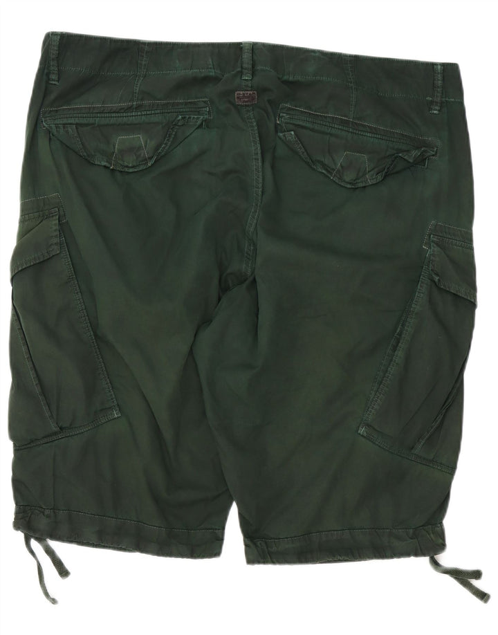 Pantaloncini cargo larghi da uomo G-STAR W40 XL cotone verde
