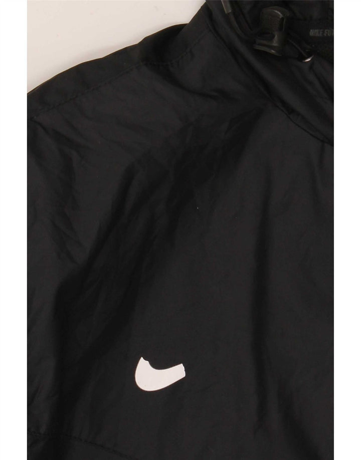 Giacca antipioggia con cappuccio da uomo Nike UK 38 nylon nero medio