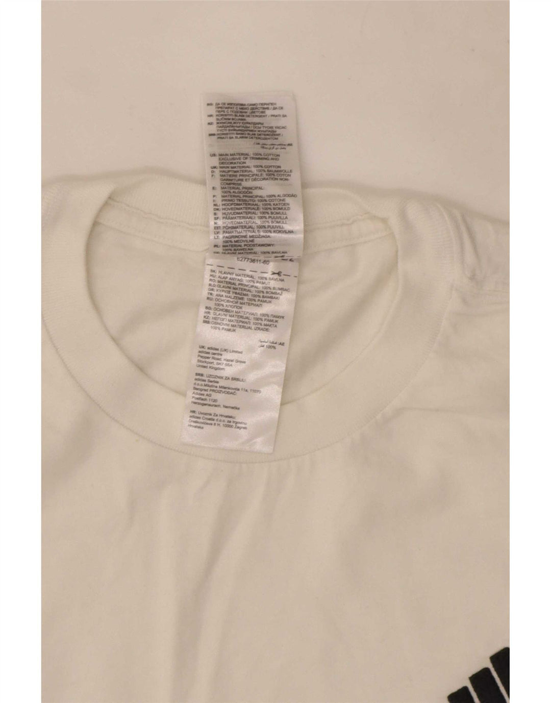 T-shirt da uomo Adidas Top in cotone bianco medio