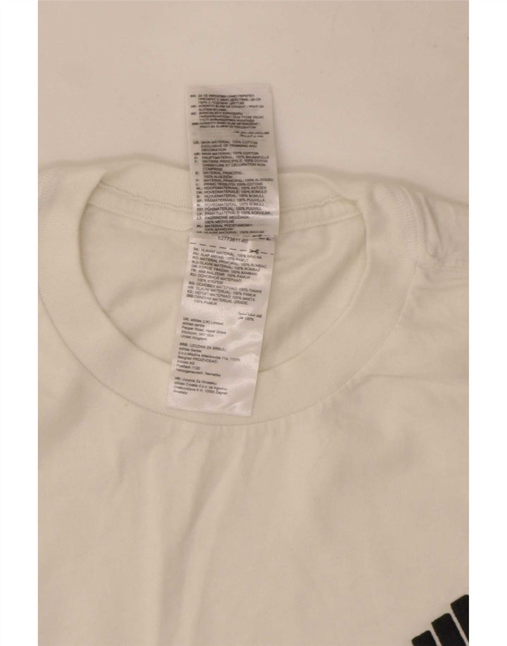 T-shirt da uomo Adidas Top in cotone bianco medio