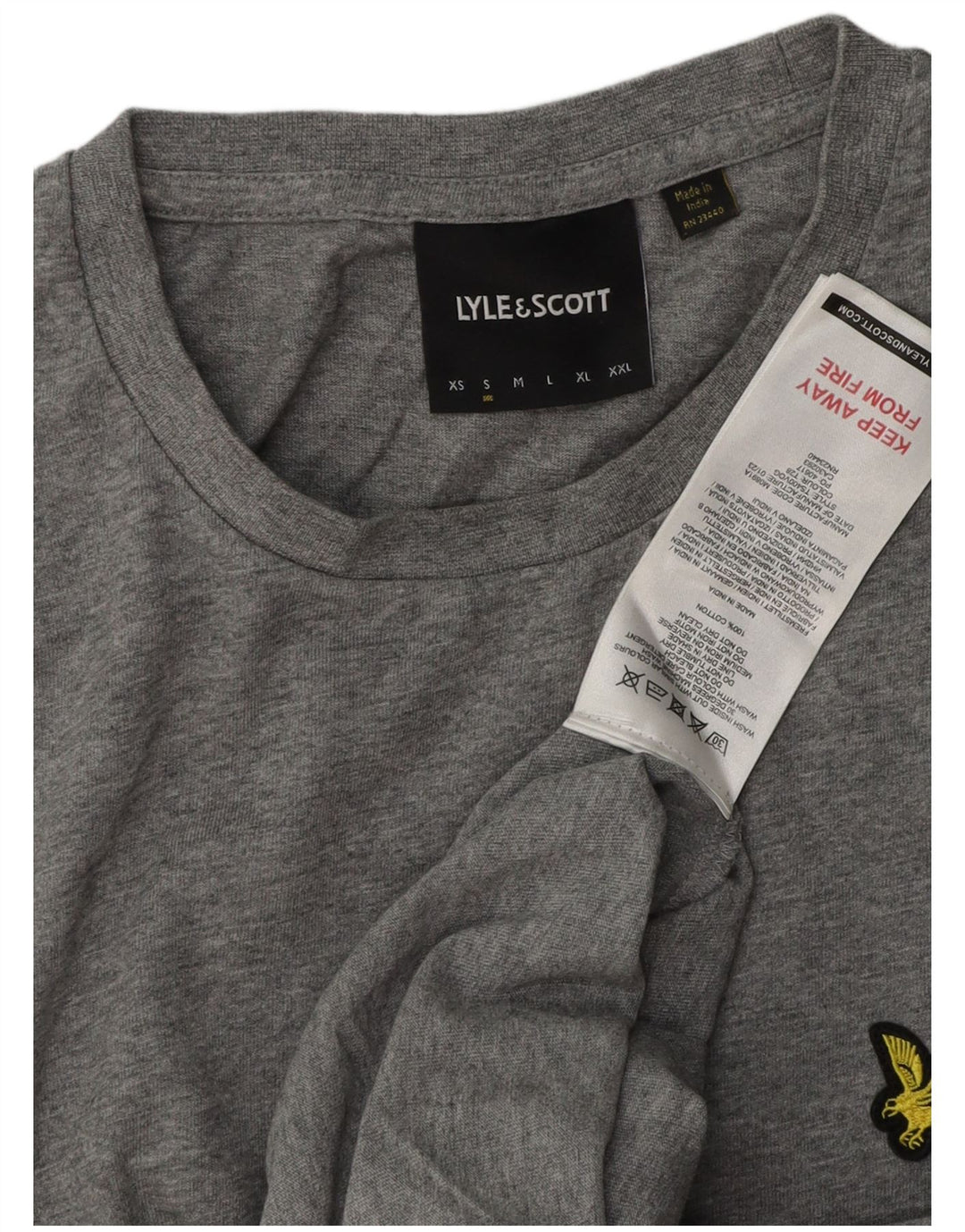T-shirt da uomo Lyle & Scott Top piccola in cotone grigio