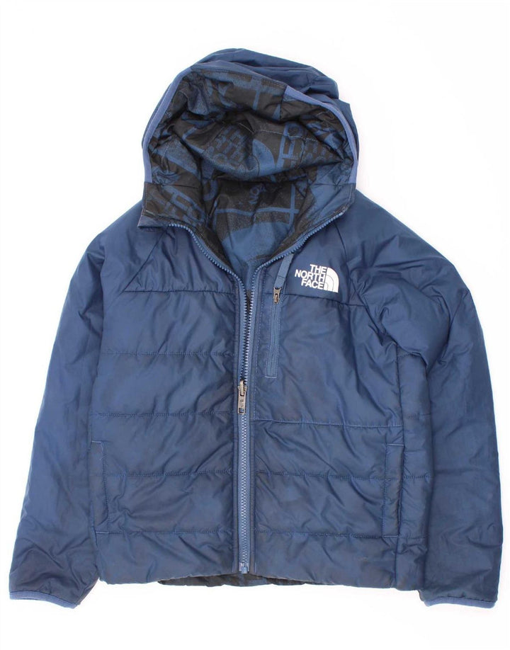 Giacca imbottita reversibile grafica per ragazzi The North Face 7-8 anni piccola blu
