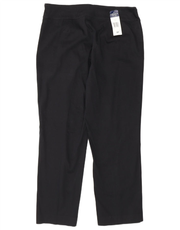 Pantaloni chino dritti da donna Chaps US 12 Large W32 L27 Neri