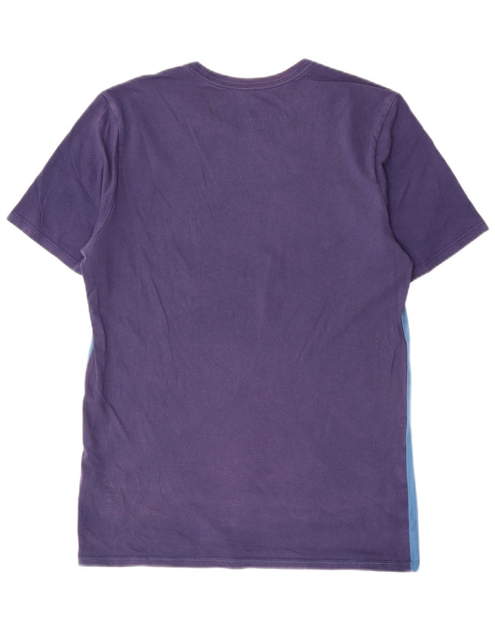 T-shirt Nike da uomo in cotone color block blu medio