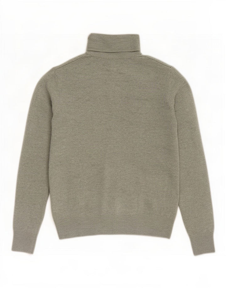 Maglione maglione a collo alto da donna Marks & Spencer UK 6 XS poliestere verde