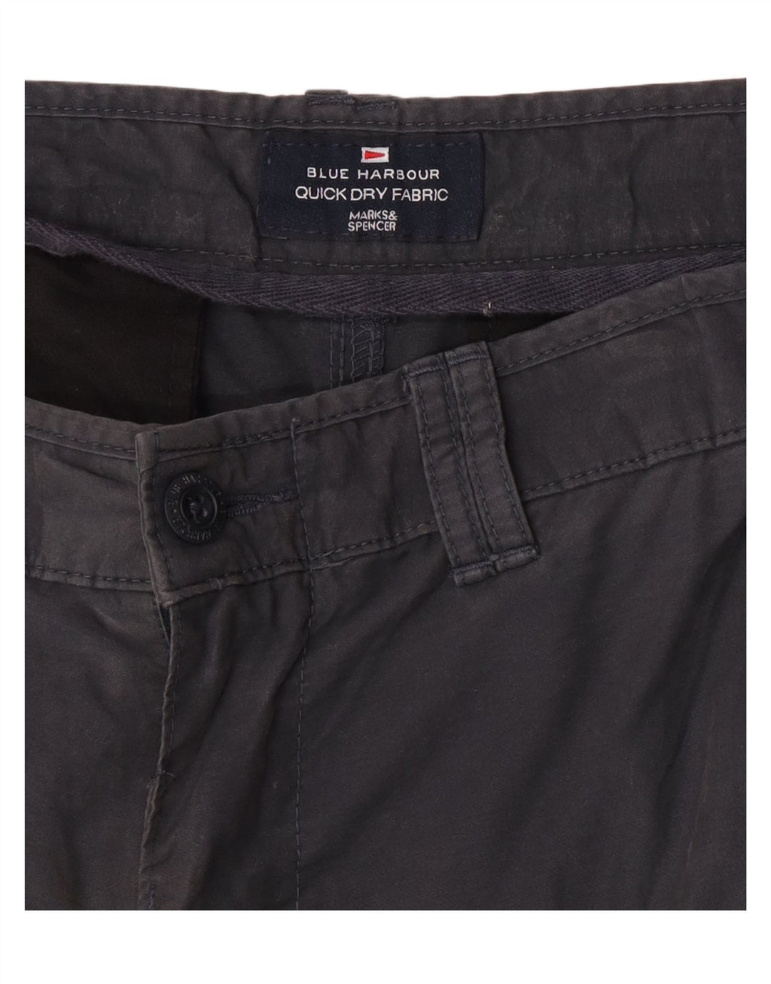 Pantaloncini bermuda cargo Marks & Spencer da uomo blu Harbour W34 grande grigio