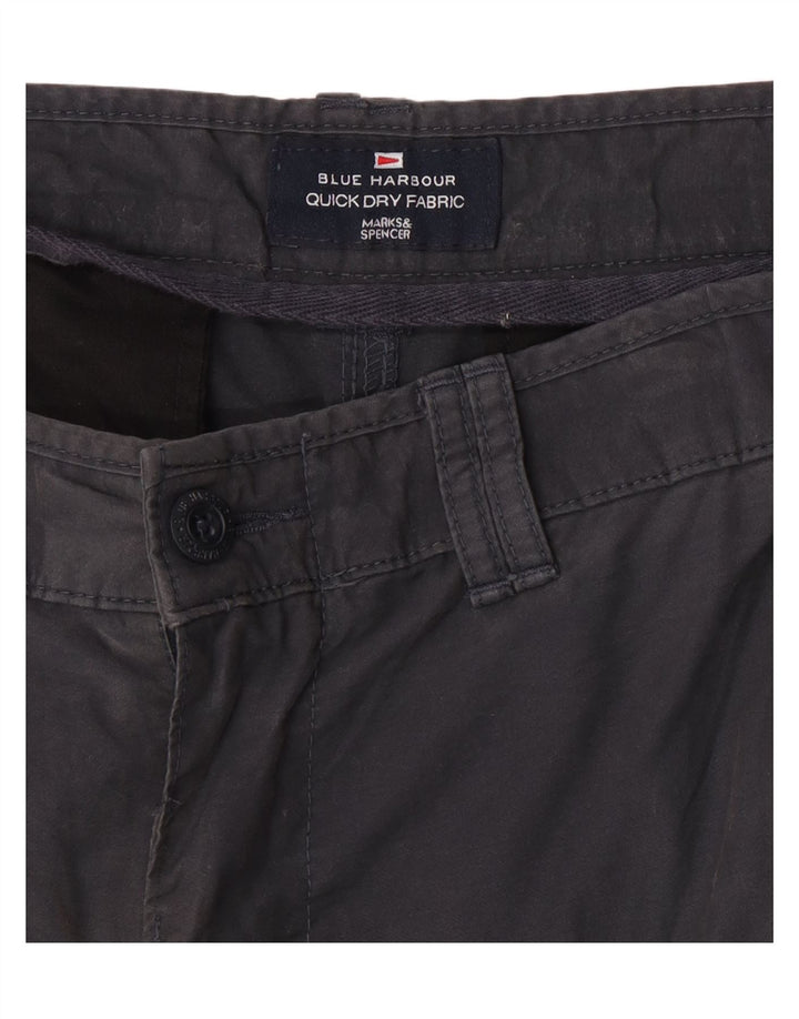 Pantaloncini bermuda cargo Marks & Spencer da uomo blu Harbour W34 grande grigio