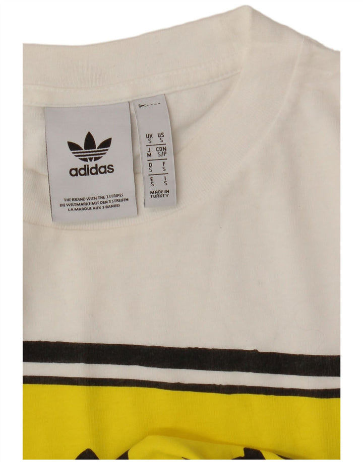 T-shirt grafica da uomo Adidas Top piccola bianca