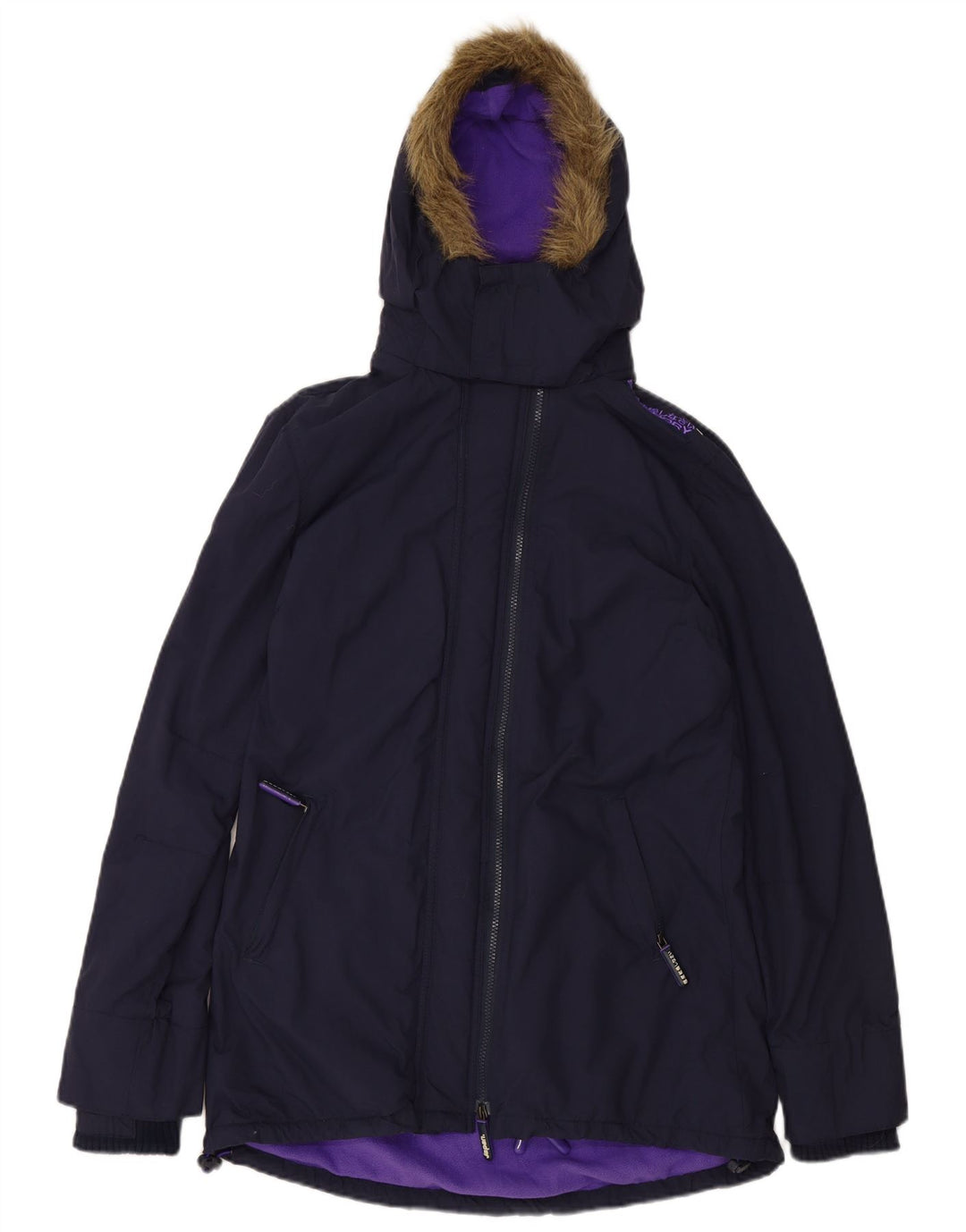 Giacca parka grafica da donna SUPERDRY The Windparka UK 18 XL blu navy