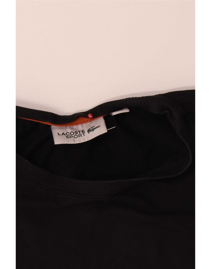 T-shirt grafica da uomo Lacoste taglia 3 piccola in cotone nero