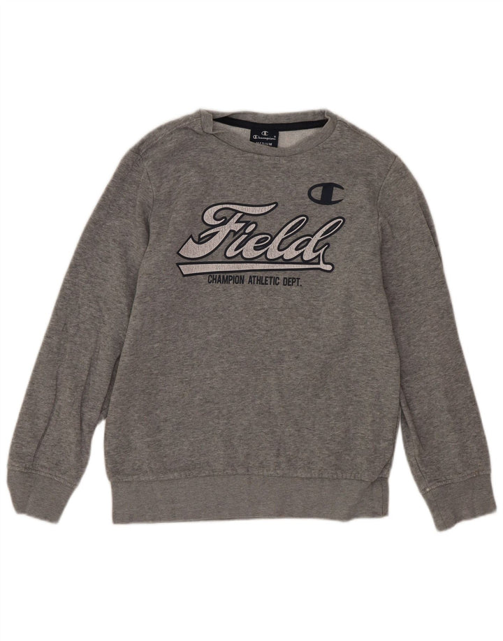 Felpa Champion da bambino, 9-10 anni, grigio medio, chiazzata sportiva