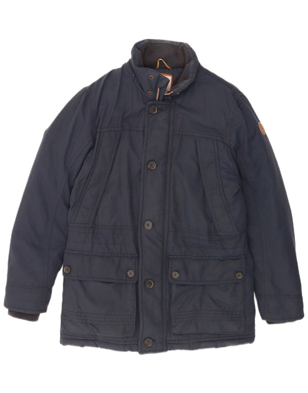 Cappotto imbottito da uomo Timberland UK 40 grande cotone blu navy