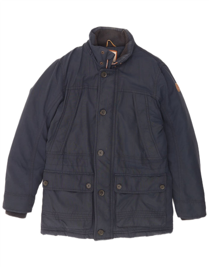 Cappotto imbottito da uomo Timberland UK 40 grande cotone blu navy