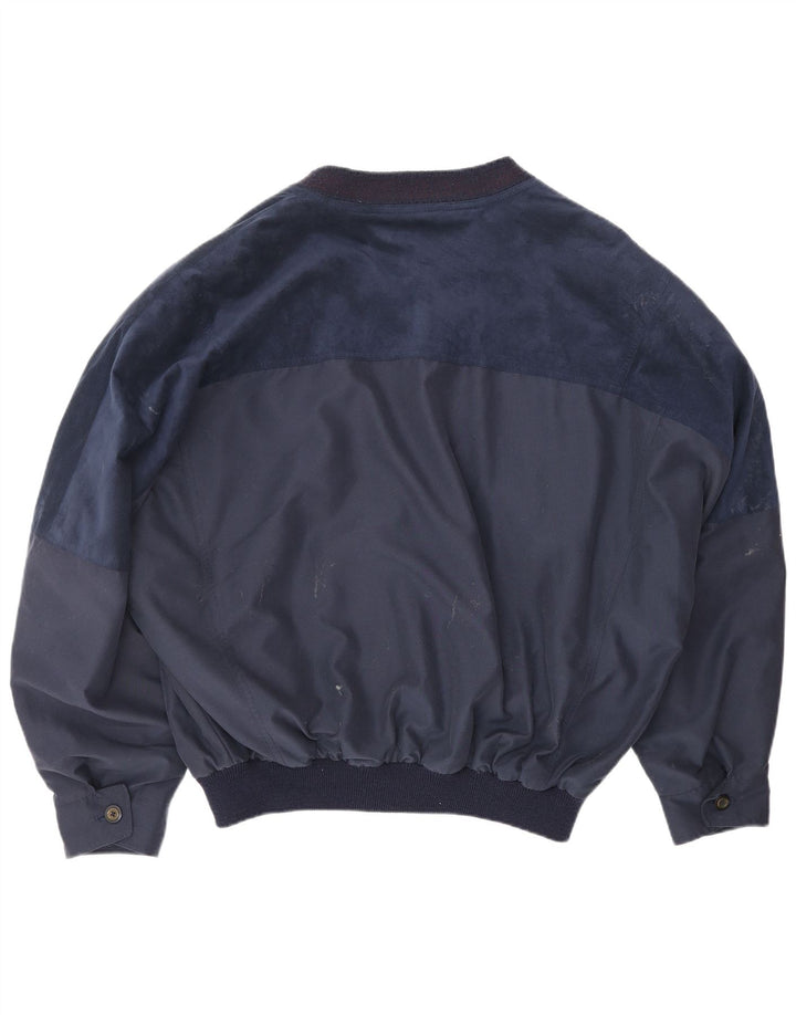 Giubbotto bomber da uomo VINTAGE UK 42 XL poliestere blu navy