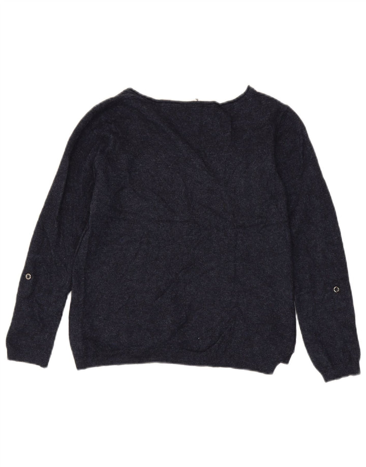 Maglione corto con scollo a barca da donna di White Stuff UK 12 Blu navy medio