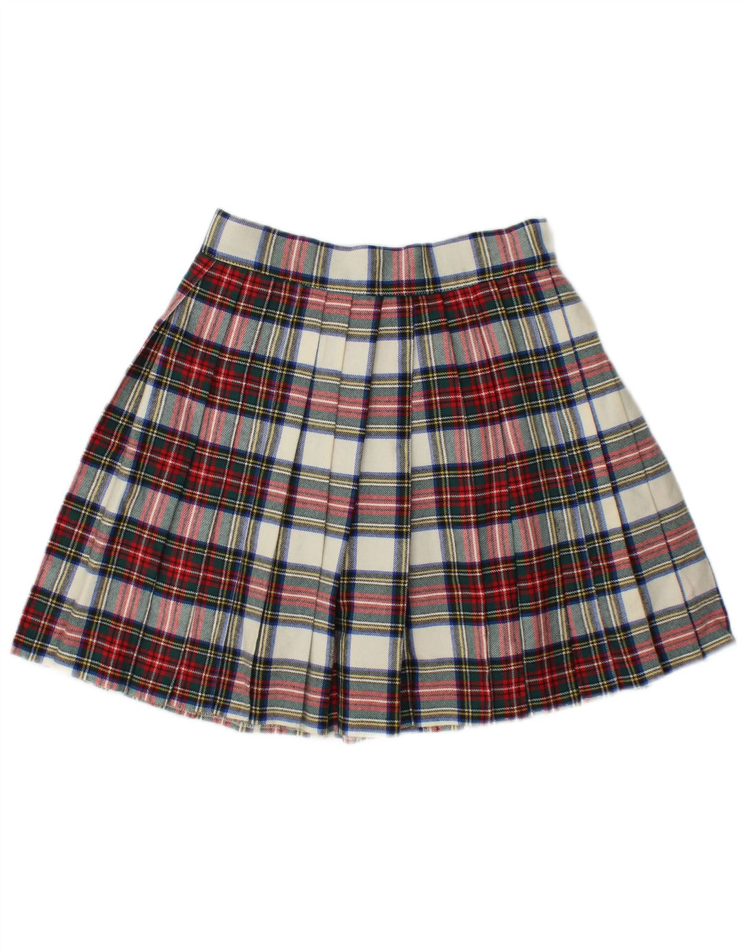 Mini gonna a pieghe da donna Swish IT 44 media W28 in lana scozzese multicolore