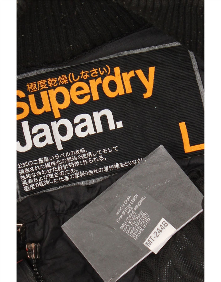 Giacca a vento da uomo Superdry UK 40 Large in nylon nero