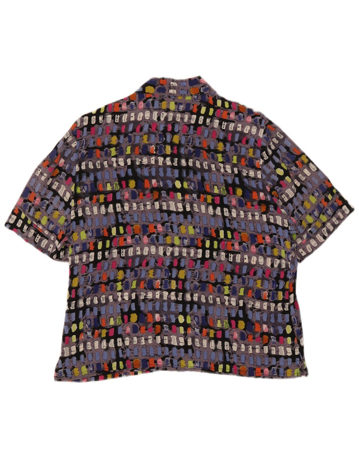 Cherie Camicia da donna a maniche corte camicetta IT 46 Large multicolore geometrica