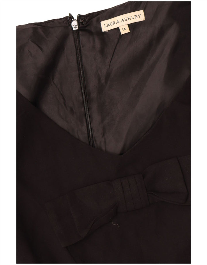 Abito tubino da donna Laura Ashley UK 14 Grande poliestere color block nero