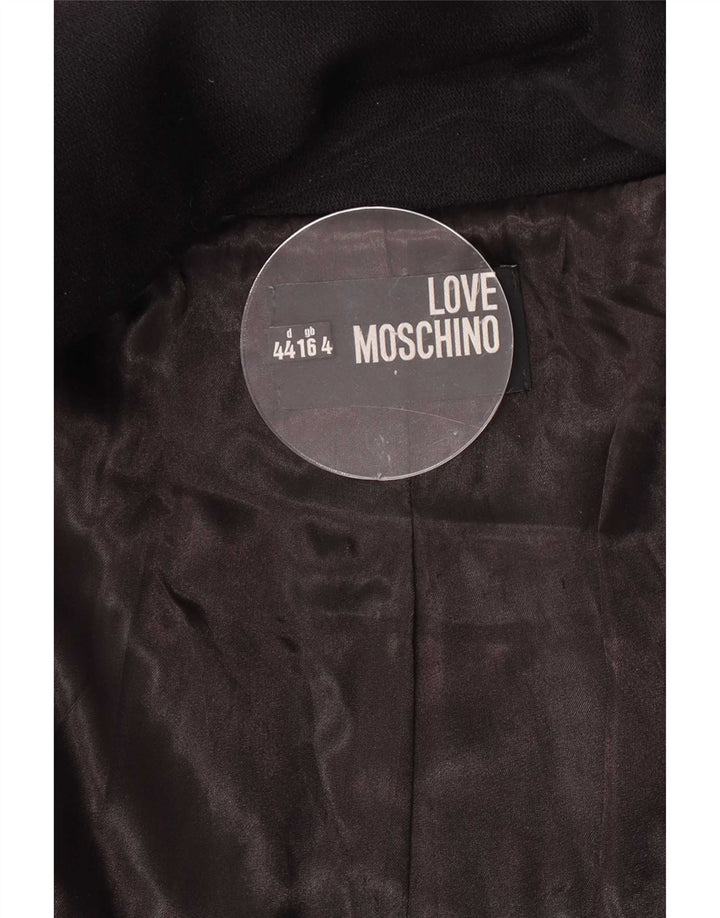 Cappotto da donna Moschino UK 16 grande nero