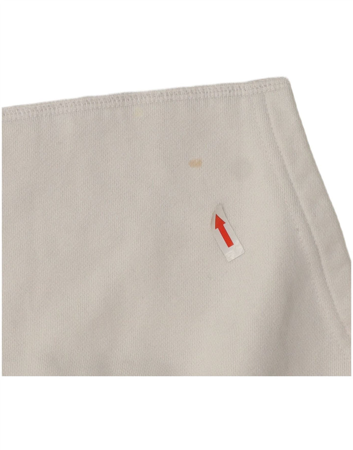 ELLESSE Maglione oversize con cappuccio da donna UK 16 Large Cotone bianco