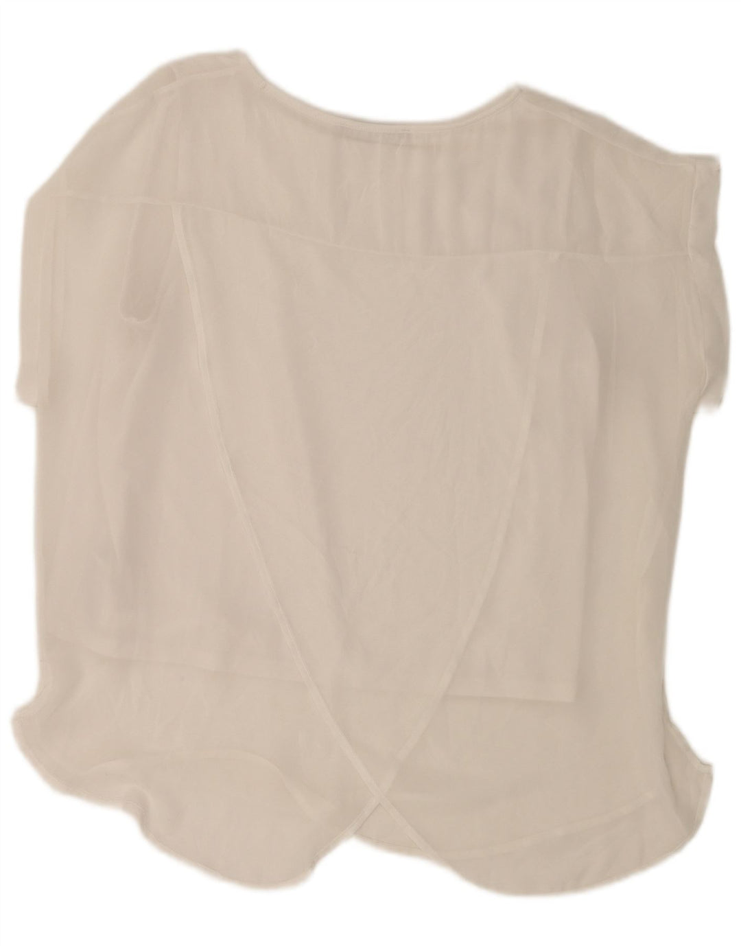 Top camicetta da donna Marks & Spencer UK 18 XL poliestere bianco sporco
