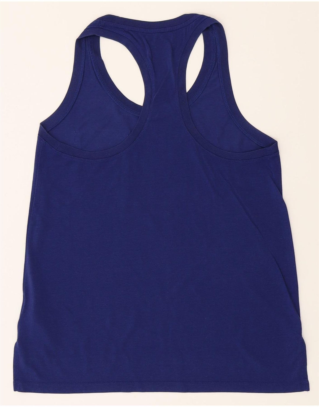 NIKE Womens Vest Top UK 12 Medium Navy Blue Modal Vintage Nike and Second-Hand Nike from Messina Hembry 