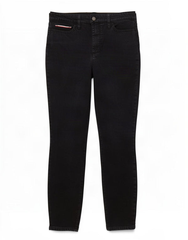 Jeans skinny da donna Tommy Hilfiger US 4 Small W28 L27 Lyocell nero