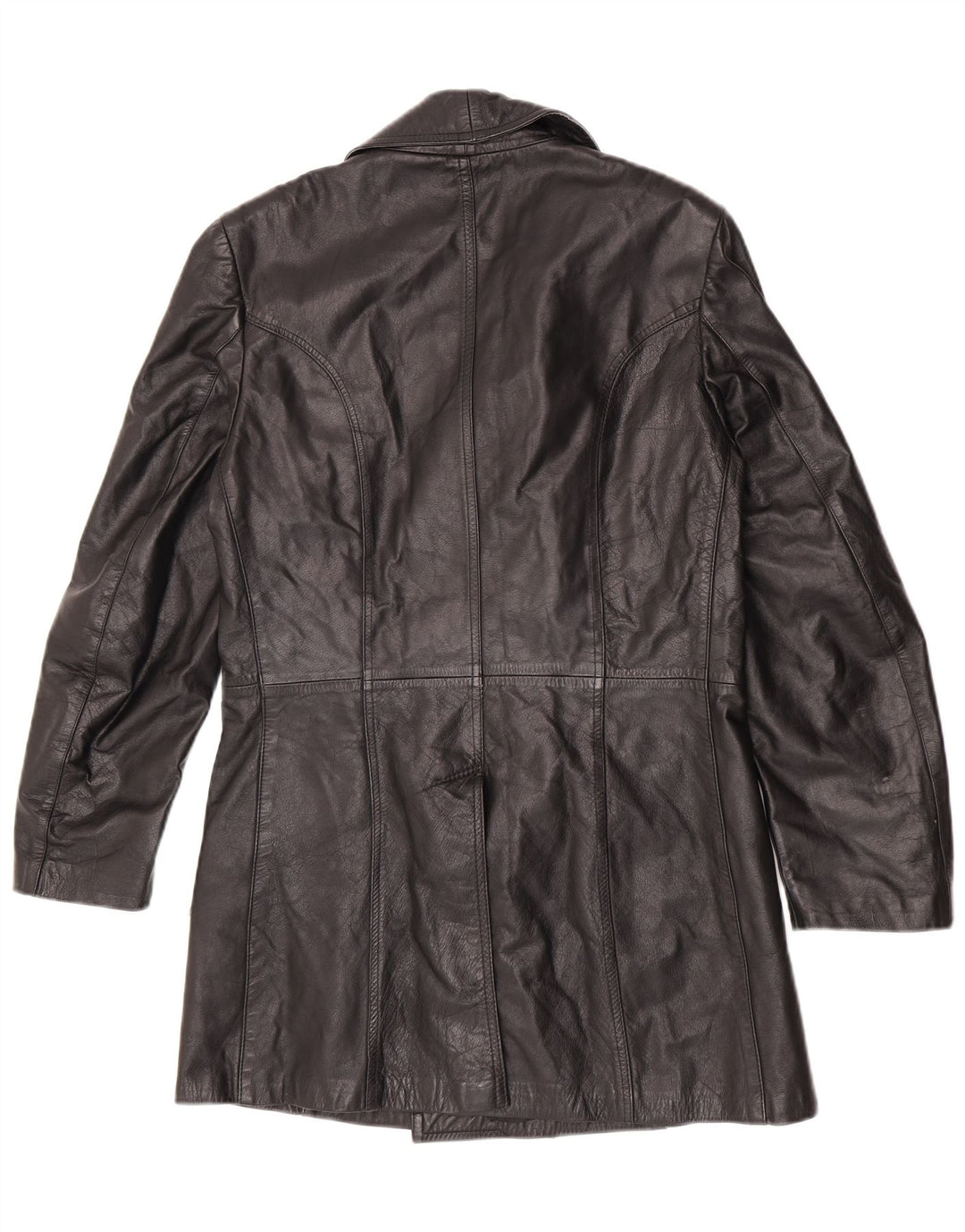 Caban in pelle da uomo vintage IT 48 medio nero classico
