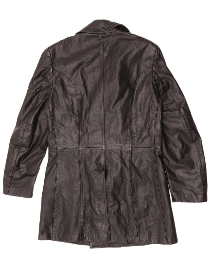 Caban in pelle da uomo vintage IT 48 medio nero classico