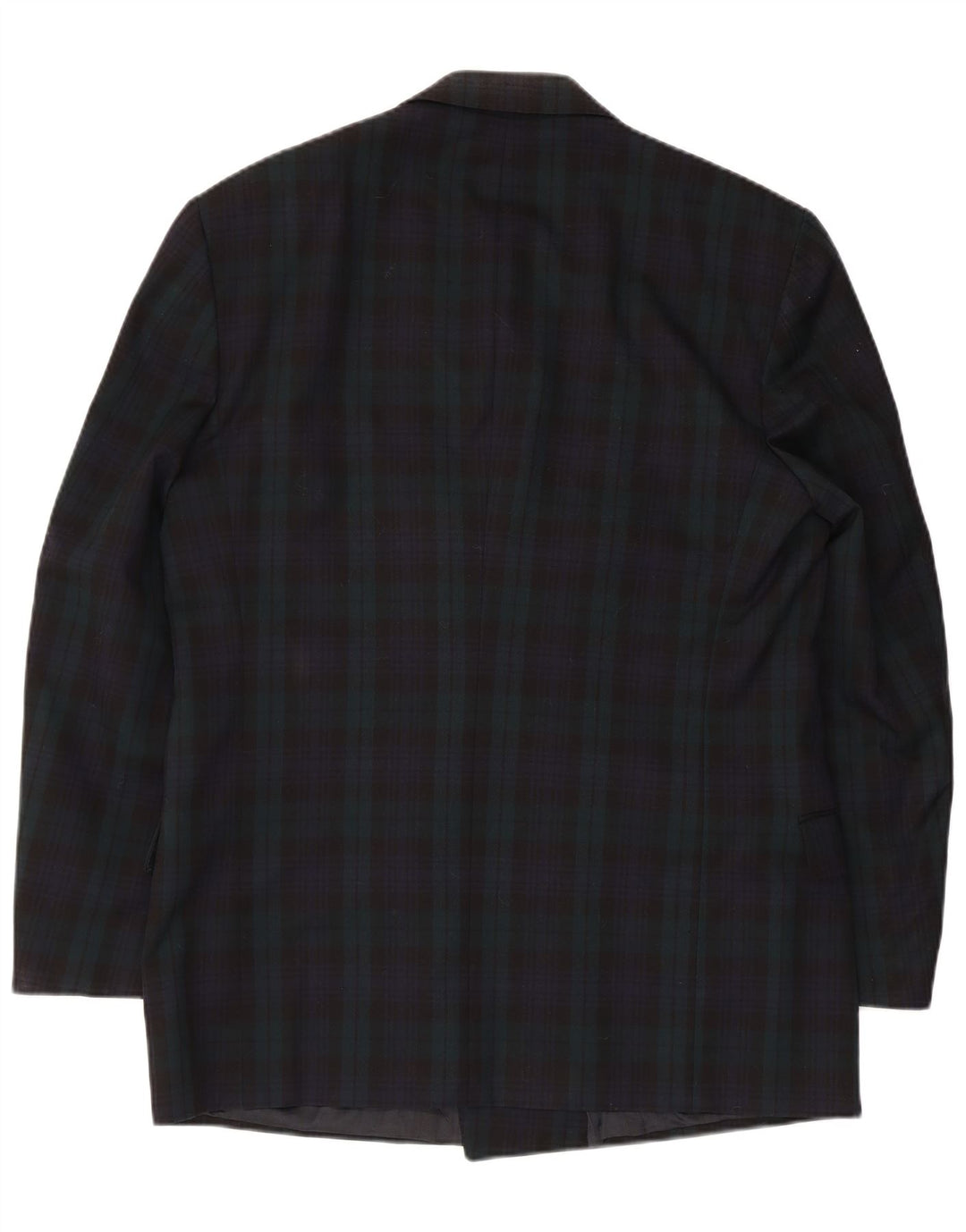 Jaeger Giacca Blazer Doppio Petto da Uomo IT 52 XL Lana a quadri Blu Navy