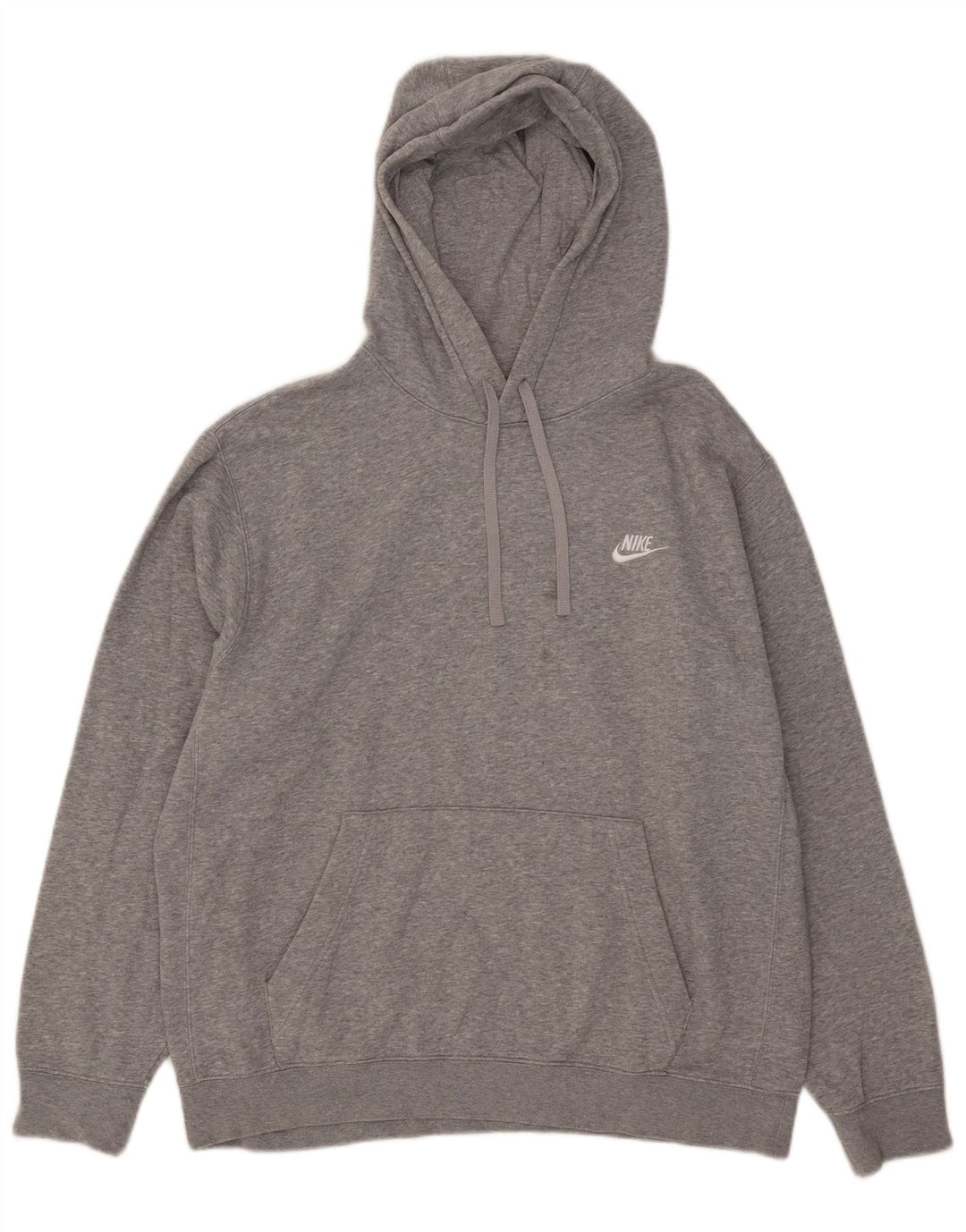 Felpa con cappuccio da uomo Nike Large in cotone chiazzato grigio