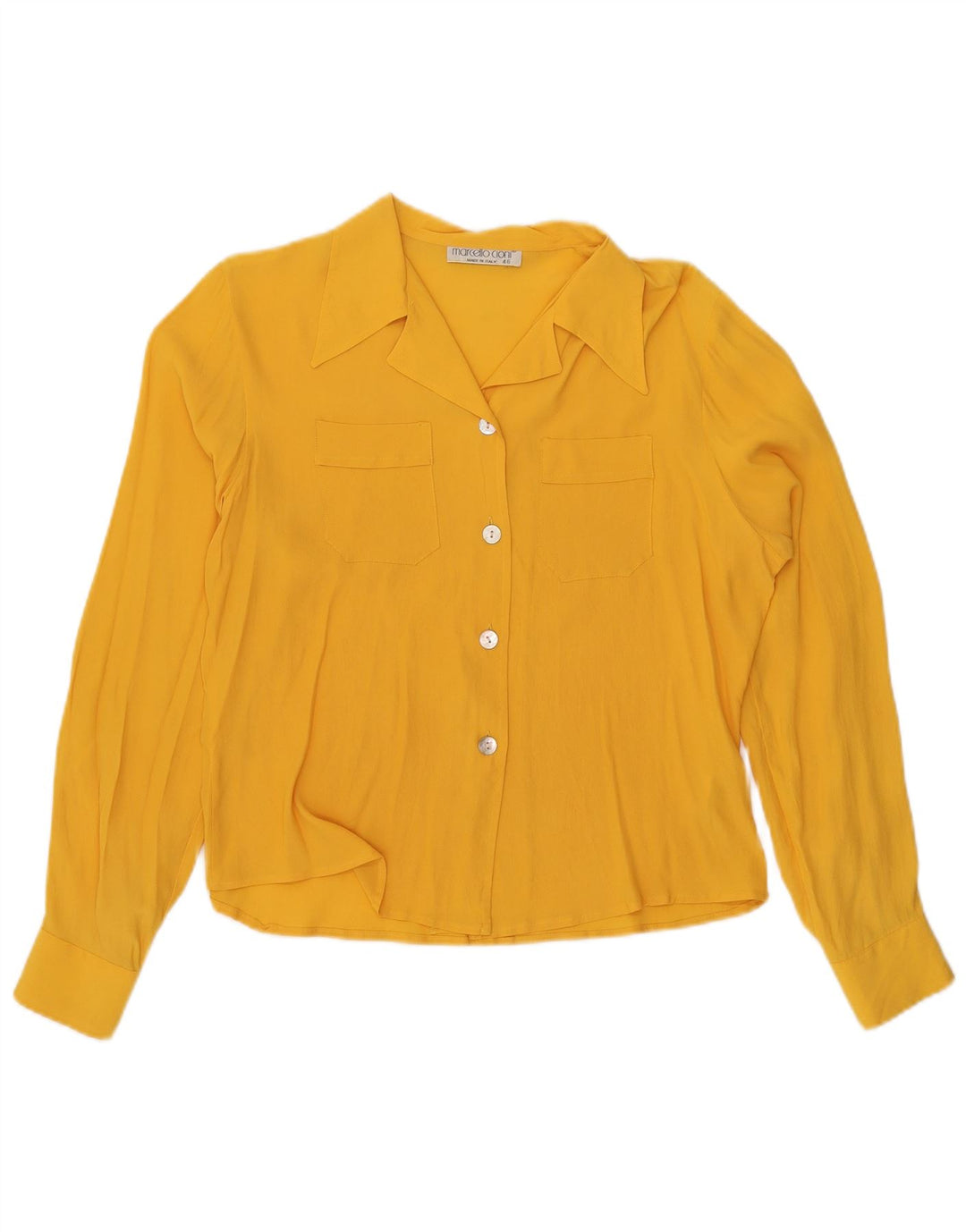Marcello Cioni Camicia Camicetta Donna IT 46 Large Acetato Giallo