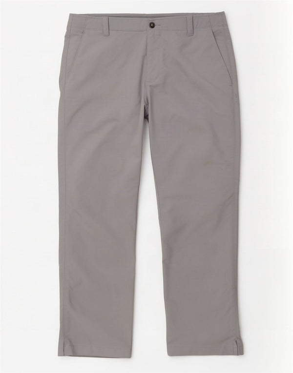 Pantaloni chino dritti da uomo Under Armour W38 L30 nylon grigio