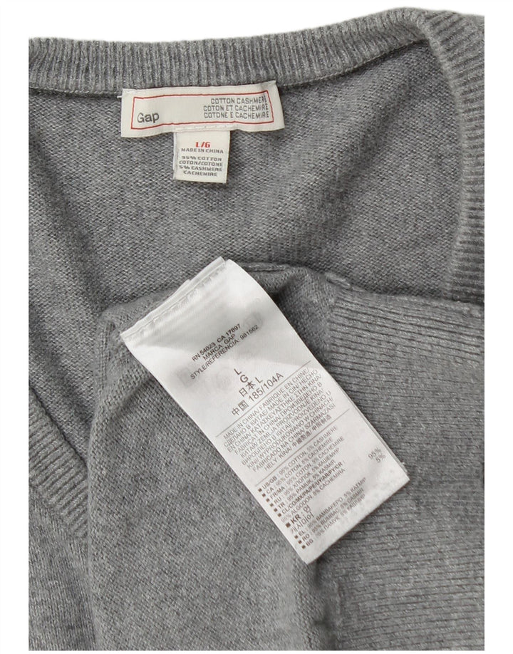 Maglione Gap da uomo con scollo a V grande in cotone grigio