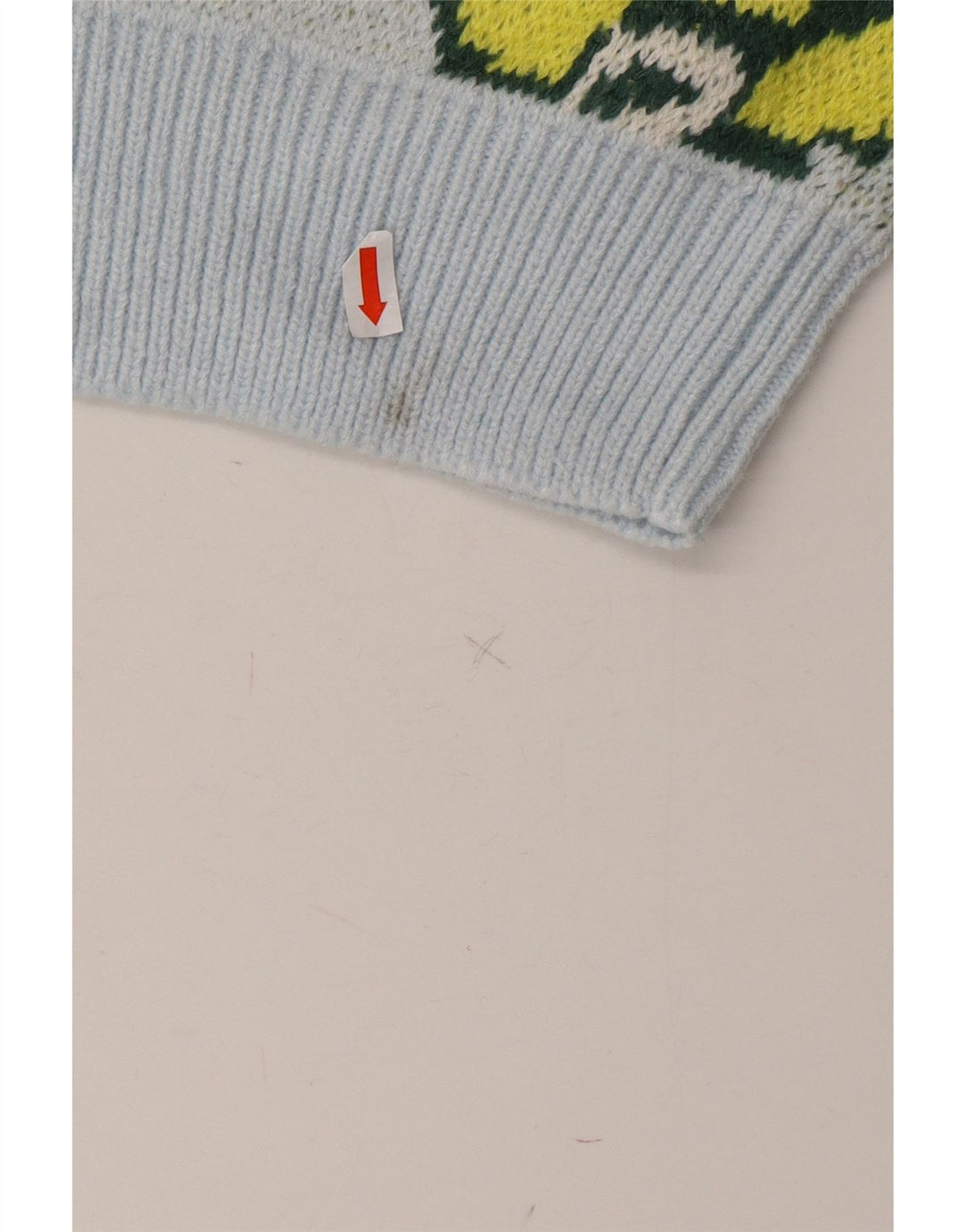 JACK & JONES Mens Crew Neck Jumper Sweater Medium Blue Floral Acrylic