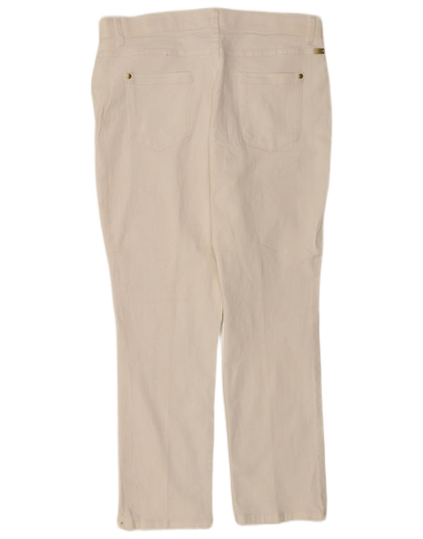 Pantaloni casual affusolati da donna Marks & Spencer UK 14 Large W34 L27 Bianco