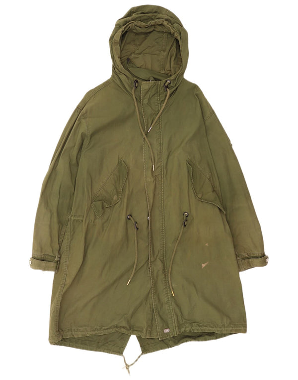 Giacca Parka con cappuccio da uomo Diesel UK 38 Cotone verde medio