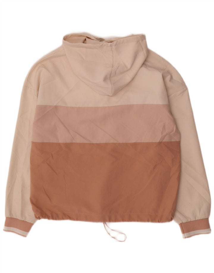 Giacca anorak con cappuccio da donna Zara UK 10 piccola multicolore color block