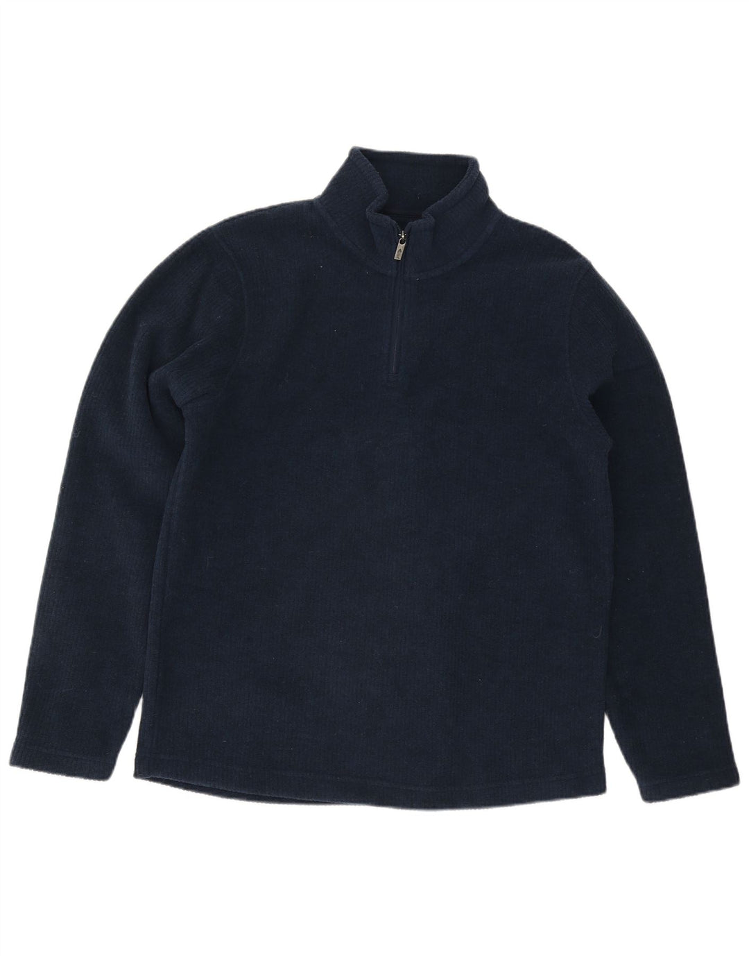 Felpa da uomo con collo con zip Weird Fish, grande poliestere blu navy