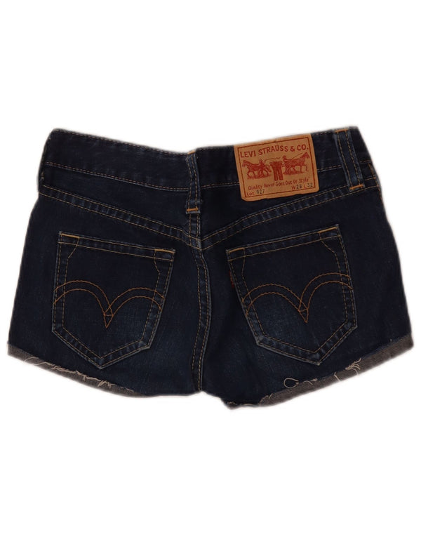 Pantaloncini di jeans Levi's 927 da donna W28 blu navy medio