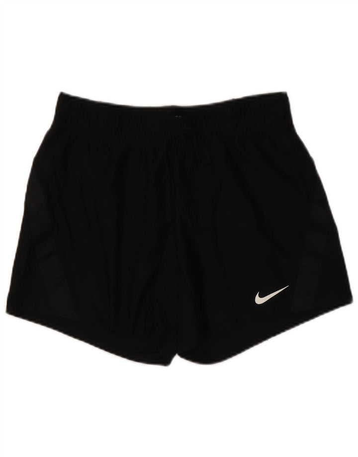 Pantaloncini sportivi NIKE Dri Fit da donna UK 6 XS poliestere nero