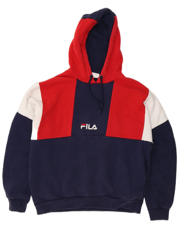 Maglione oversize con cappuccio da donna Fila UK 10 Small multicolore Colourblock