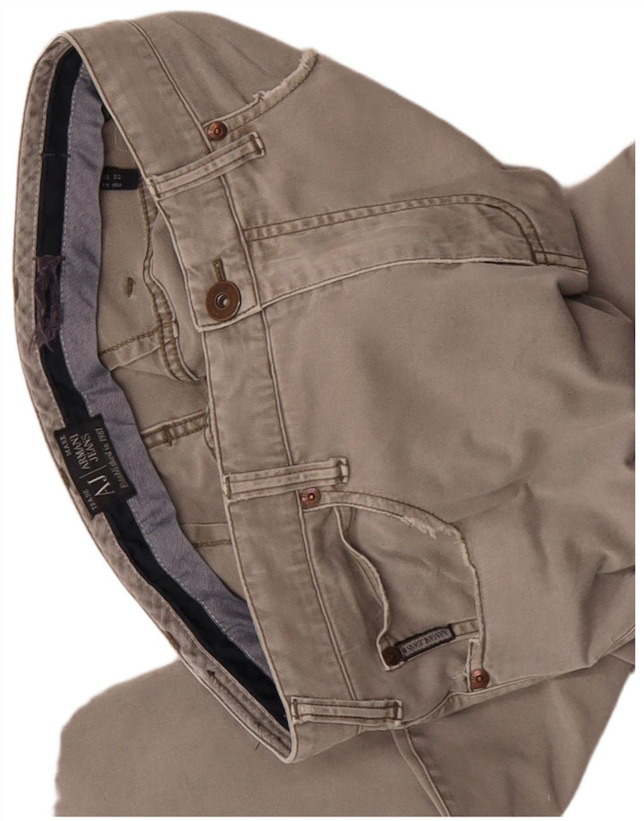 Pantaloni casual dritti da uomo ARMANI W32 L30 in cotone grigio