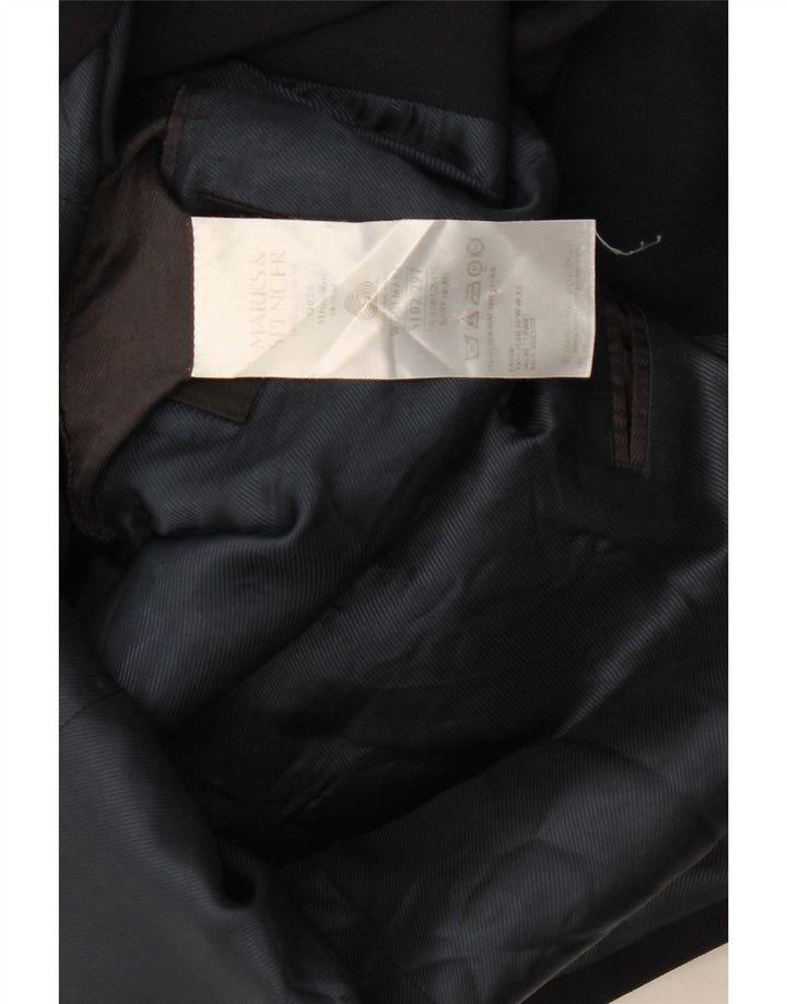 Giacca blazer doppiopetto da uomo Marks & Spencer UK 46 XL Blu navy