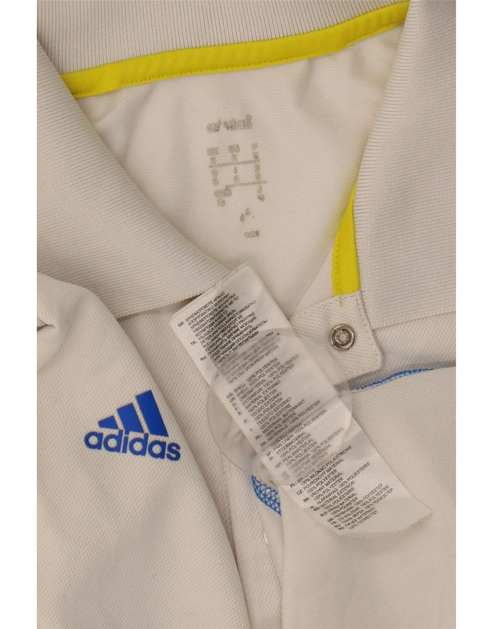 Polo ADIDAS da uomo Climalite piccola bianca in poliestere