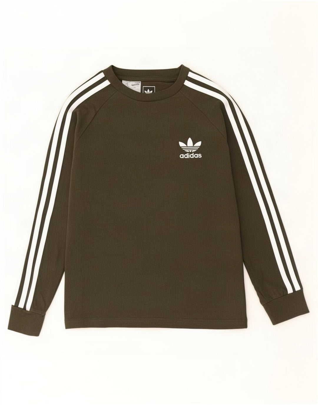 Maglia Adidas da ragazzo a manica lunga 9-10 anni in cotone kaki
