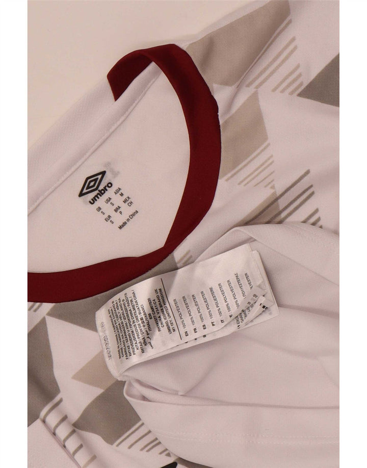 T-shirt grafica da uomo Umbro Top Small in poliestere color block bianco