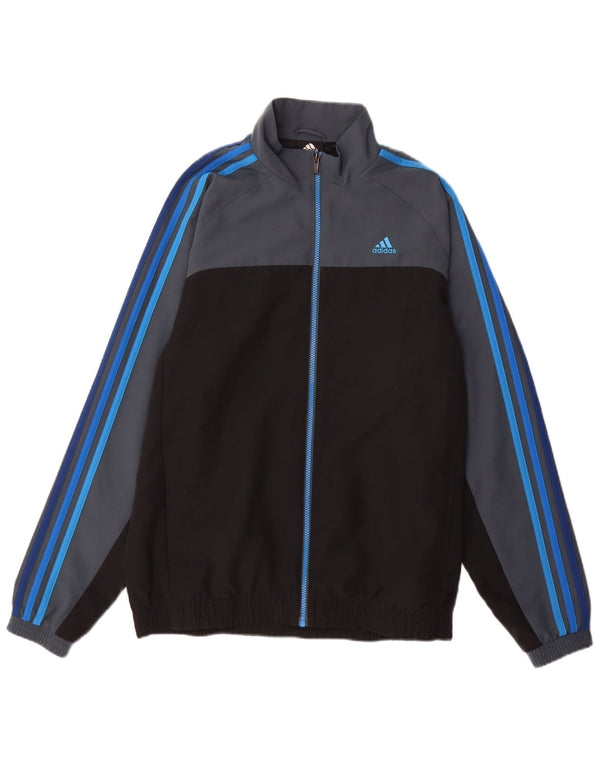 Giacca superiore della tuta da uomo Adidas Climalite UK 40/42 Colore grigio medio