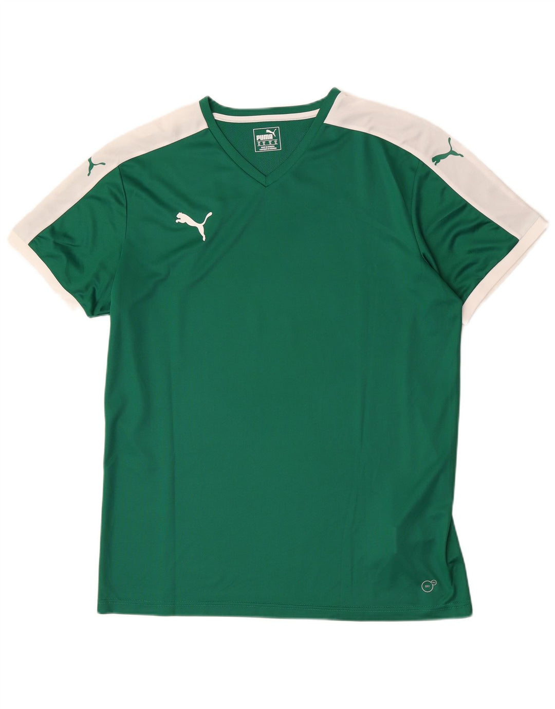 T-shirt da uomo Puma Top XL verde in poliestere color block